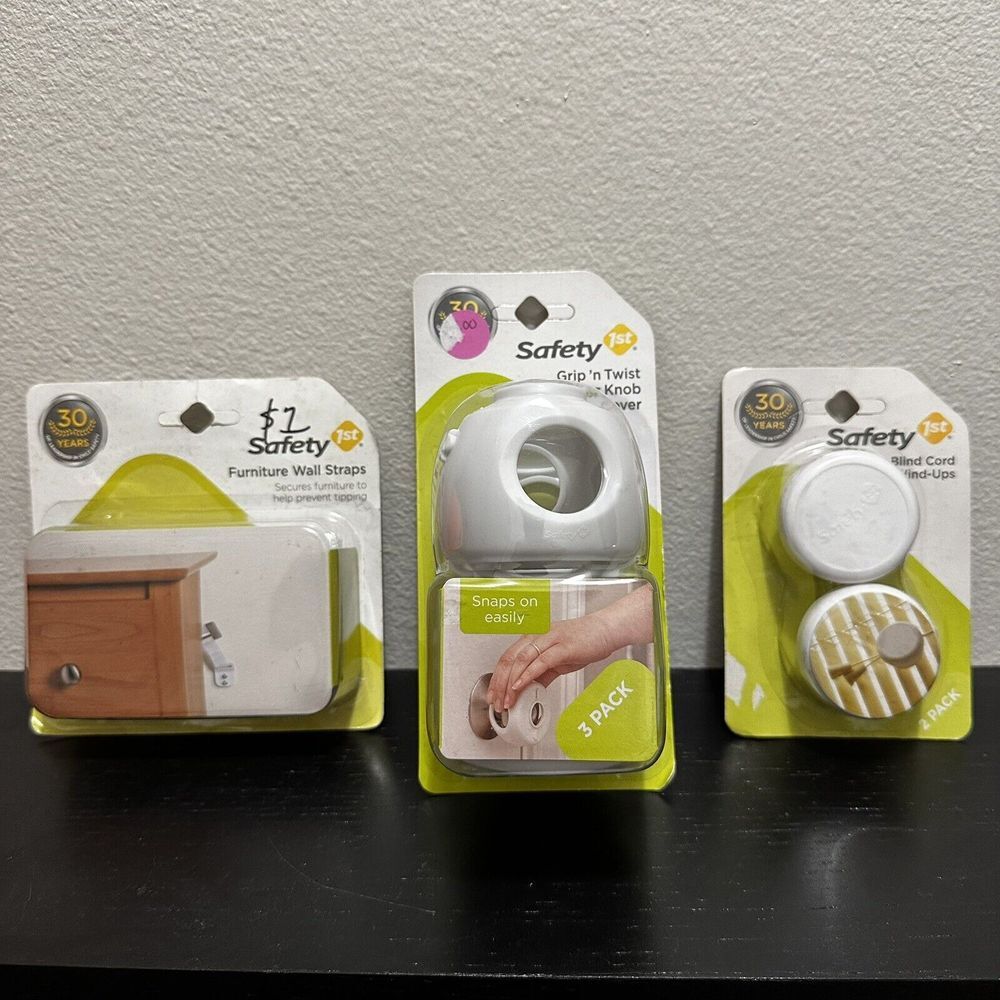 Safety 1st First Furniture Wall Straps Blinds Doorknob‎ Locks Lot New